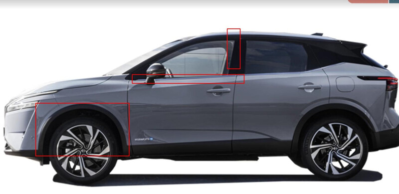 Молдинг дверь-стекло хром передняя левая дверь Nissan Qashqai  2022 1.3 Бензин Киев