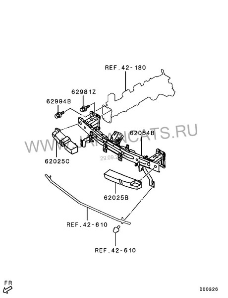 Балка бампера переднего Mitsubishi Lancer X SNSHL6Z 2007 1.5 Бензин Запорожье