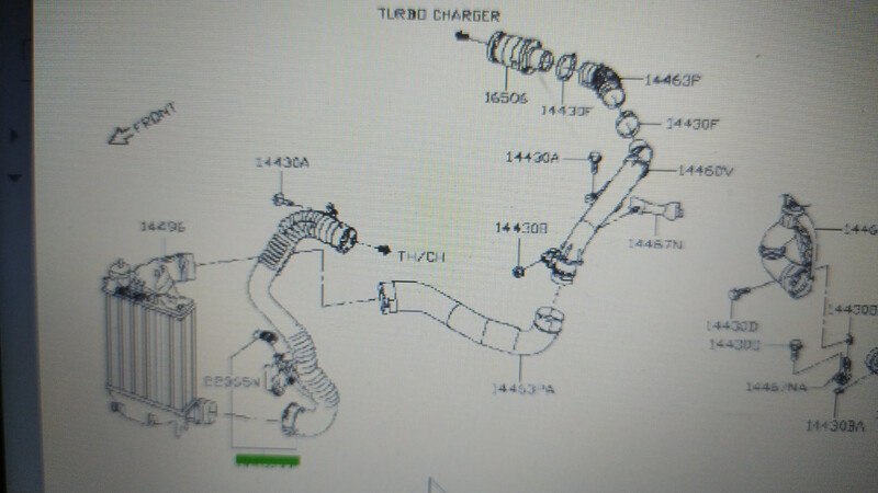 Патрубок интеркулера 144604EB1B   Nissan Qashqai