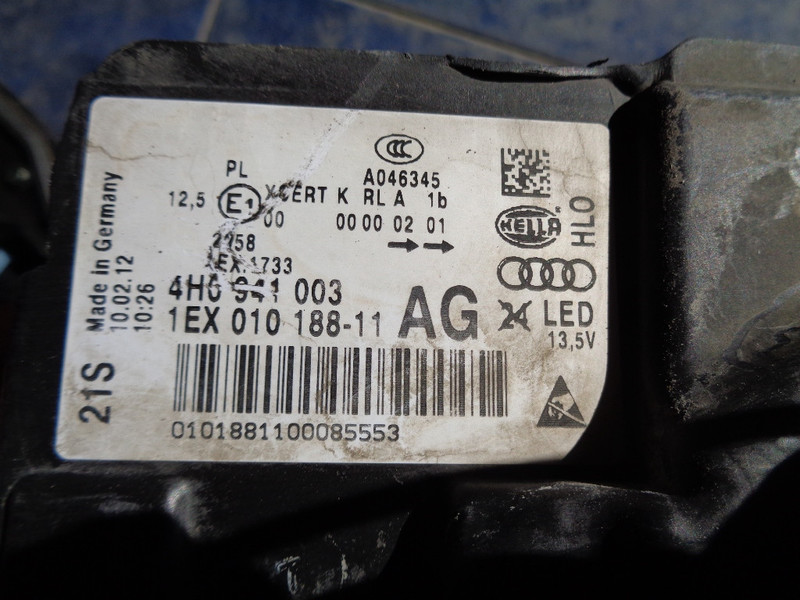 Фари передні 4H0 941 029 AG   Audi A8, Audi S8