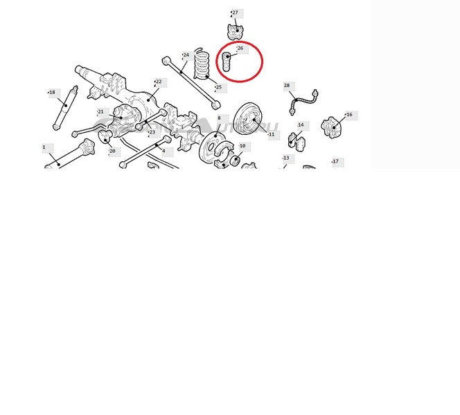 Отбойник заднего моста Kia Sorento EX 2007 2.5 Дизель Гуляйполe