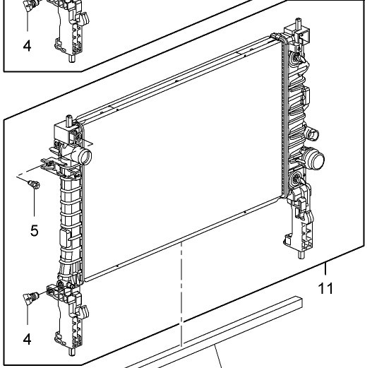 Радиатор 95136074   Opel Mokka