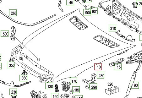 Капот A2218800157   Mercedes S-Class