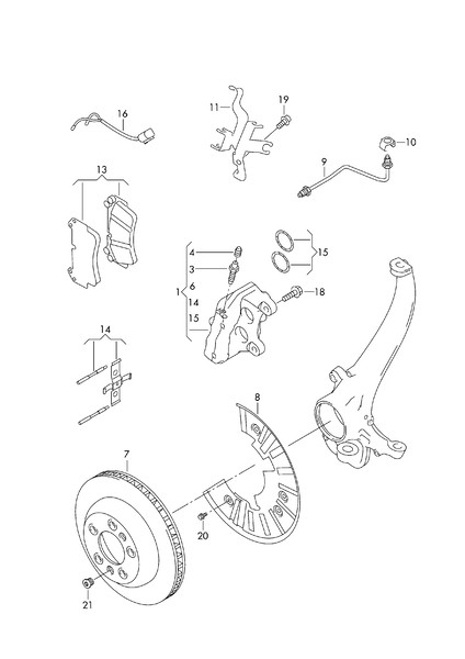 Колодки передние 7L6698151E   Volkswagen Touareg