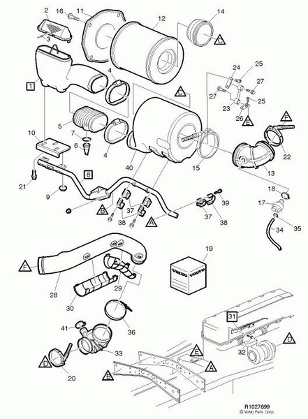 Патрубок воздухозаборника 20736367   Volvo FH