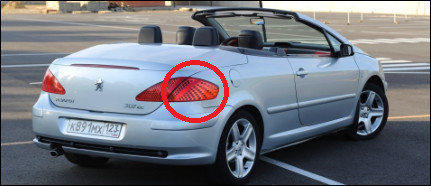 Ліхтар правий Peugeot 307 СС 2004 2.0 Бензин 