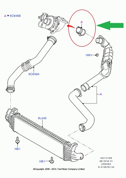 Патрубок наддува Ford Galaxy S-Max 2011 2.0 Дизель Одесса