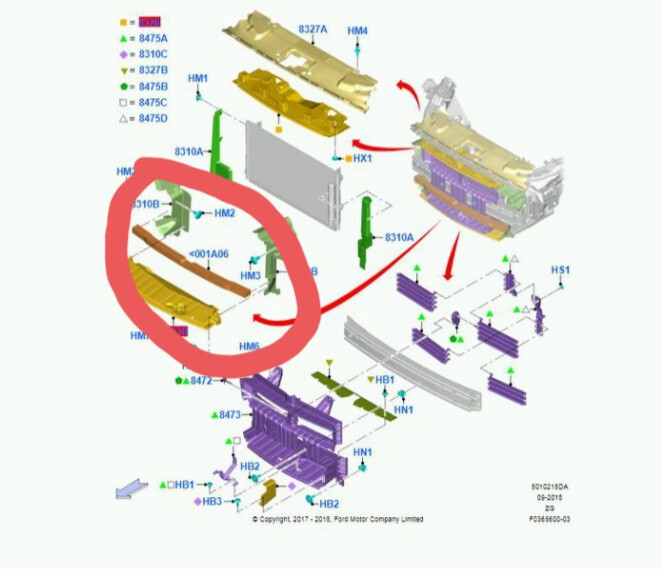 Дефлектор радиатора нижний Ford Mustang купе 2020 г.  2.4 л бензин Мариуполь