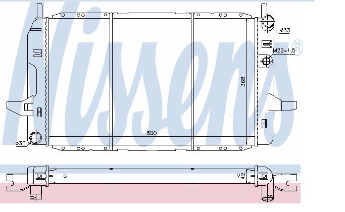 Радиатор охлаждения 62218   Ford Sierra
