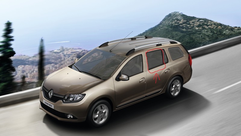 Стекло задней двери сдвижное Renault Logan MCV 2013 1.6 Бензин Харьков