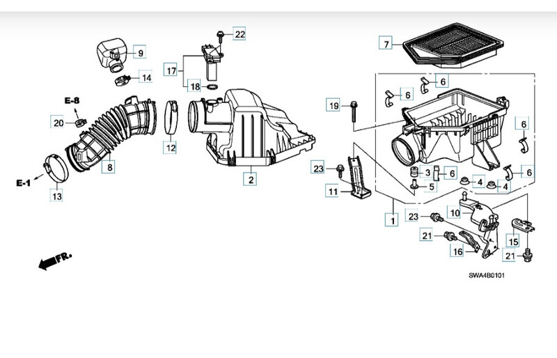 Патрубок воздушного фильтра Honda CR-V  2011 2.4 Бензин Днепр