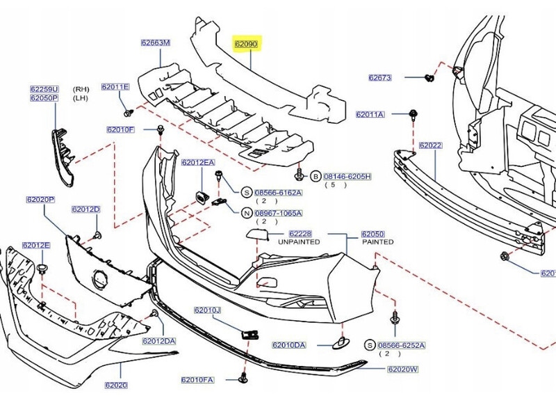 Абсорбер переднього бампера Nissan Leaf  2018 хетчбек  Электро 