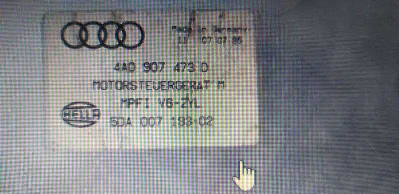 Блок управления двигателем Audi 80 B4 1995 г.  2.6 л бензин Еланец