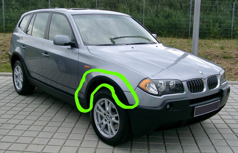 Накладка на крило BMW X3 E86  2006 2.5 Бензин 
