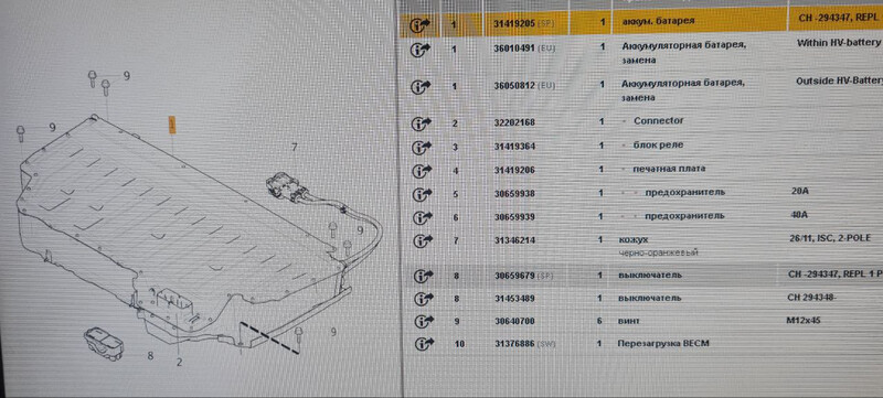 Батарея Volvo V60  2010 универсал  Гибрид Харьков