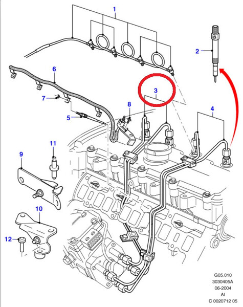 Топливные трубки 1-2 цилиндр (гайки 19) Ford Transit  2001 Тернополь