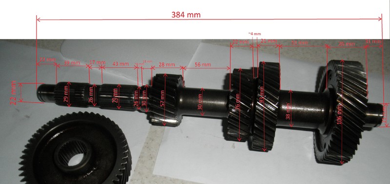 Вал КПП промежуточный Fuqi FQ6510  2008 2.8 Дизель Днепропетровск