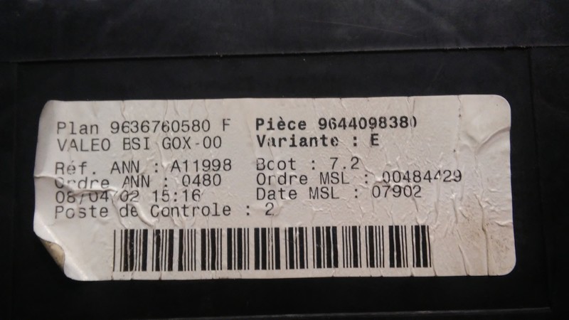 Блок bsi Peugeot 307  2002 хетчбек 1.6 Бензин 