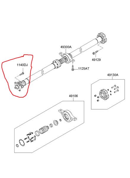 Болты фланца кардана с роздаткой Kia Sportage SL DIESEL; АКП 4WD 2013 Киев