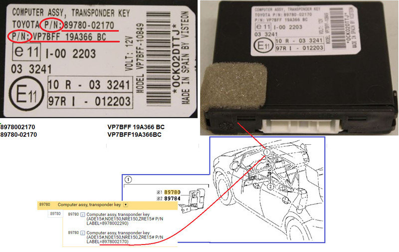 Блок іммобілайзера Toyota Auris ZRE151 2011 хетчбек 1.6 Бензин 