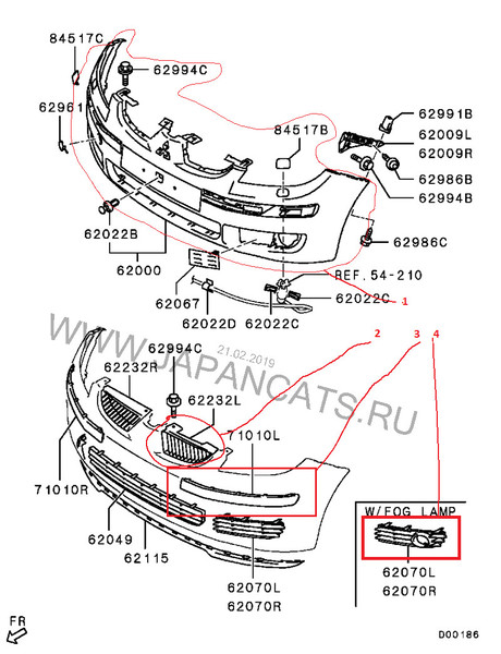 Бампер передний Mitsubishi Colt  2004 1.3 Бензин Одесса