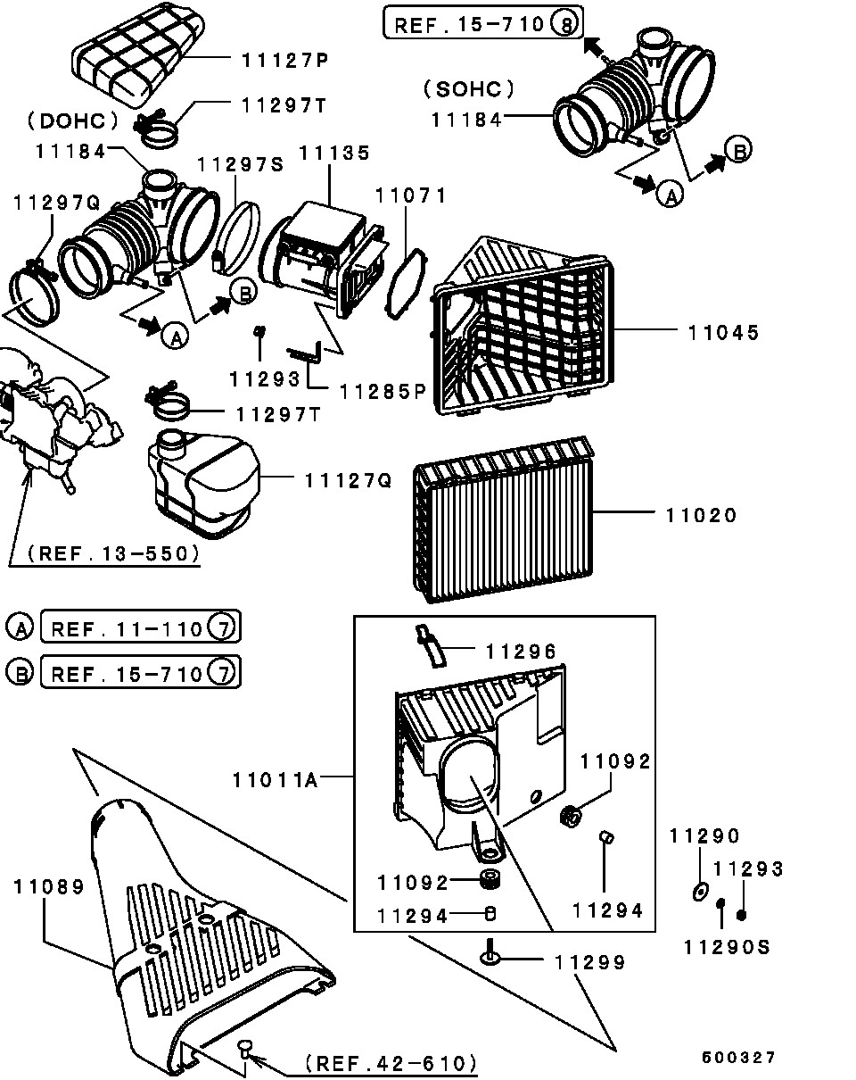 Корпус повітряного фільтра Mitsubishi Diamante  1996 2.5 Бензин Одеса
