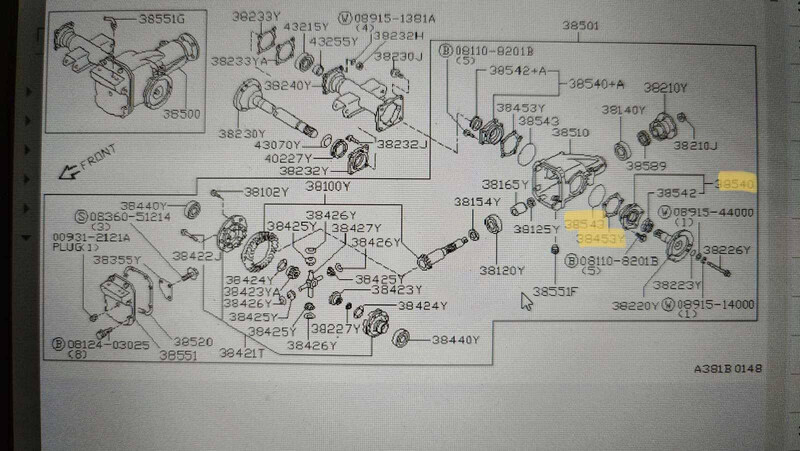 Сальники переднего редуктора Nissan Navara  2004 2.5 Дизель Харьков