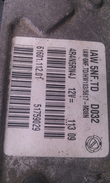 ЭБУ 4R4N5RN4J   Fiat Doblo