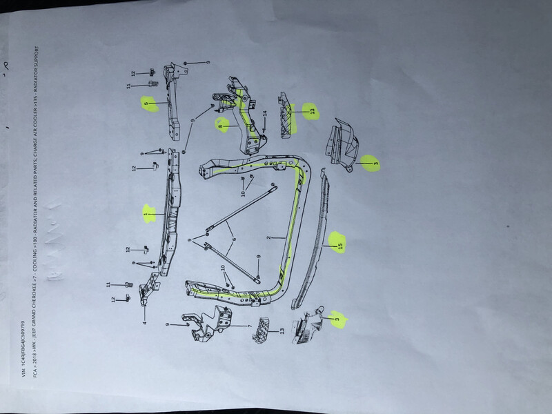 Панель радиаторов Jeep Grand Cherokee  2018 3.6 Бензин Харьков