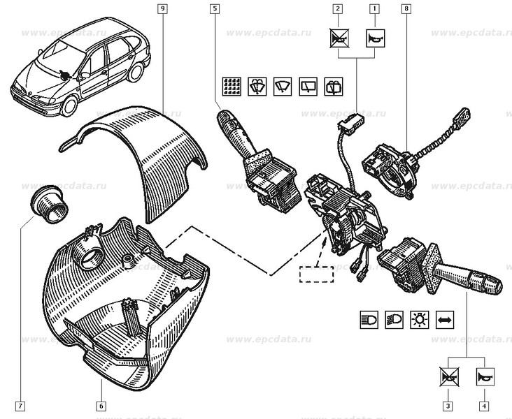 Кожух верхний и нижний Renault Scenic RX4  2002 2.0 Бензин Чернигов