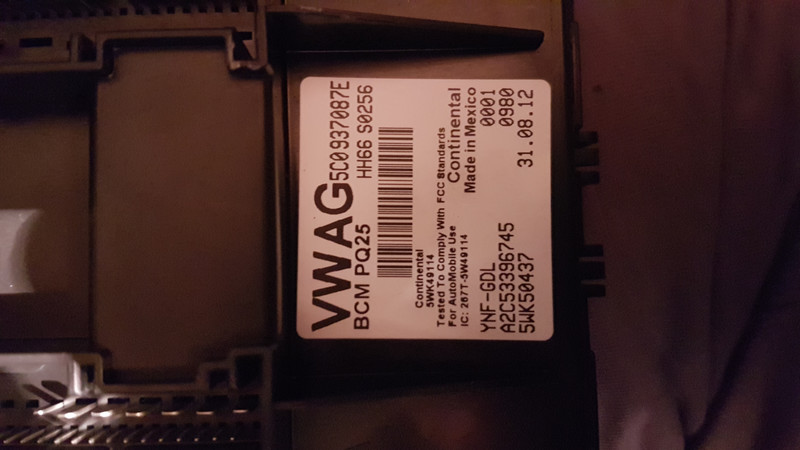 Блок BCM Volkswagen Jetta 6  2012 2.5 Бензин Винница