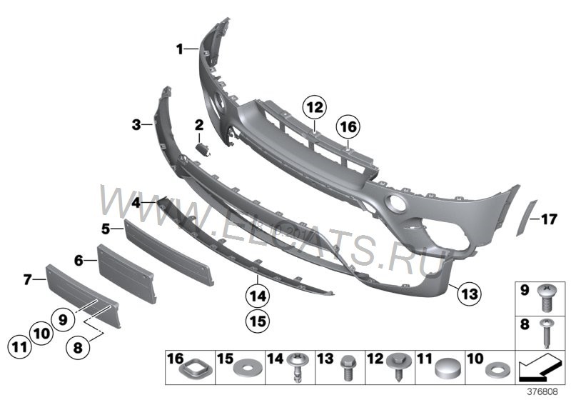 Заглушка буксировочного крюка 51117222744   BMW X5