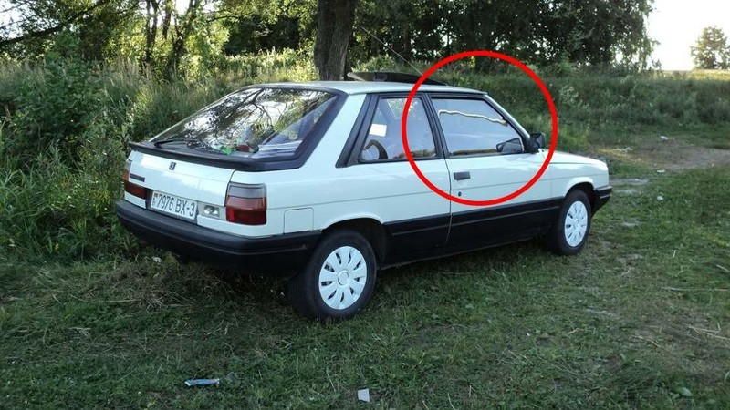Стекло правое передное Renault 11  1986 купе 1.6 Бензин Львов
