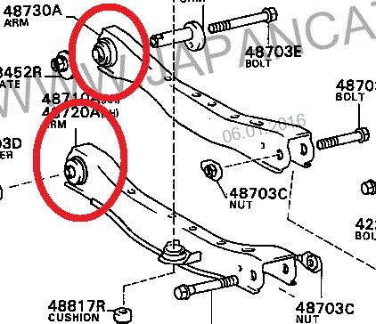 Сайлентблок задней подвески задний (2шт нужно) Toyota Carina  1985 1.8 Бензин Миколаїв