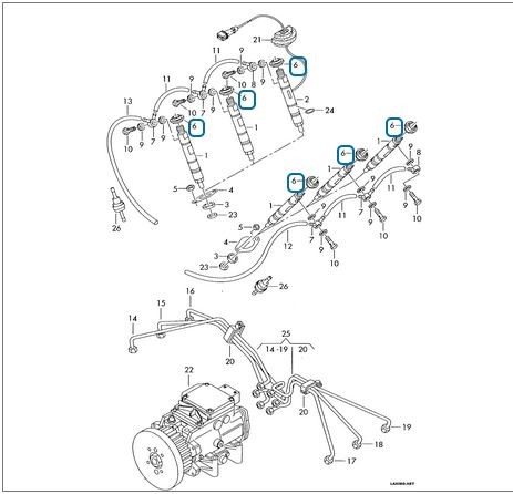 Уплотнение форсунки Audi A6 Avant  2002 2.5 Дизель Черкассы