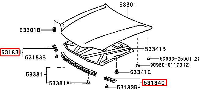 Уплотнение накладки левой фары Toyota Avensis  1998 2.0 Бензин 