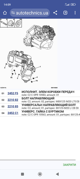 Исполнительний механізм актуатор робот мкпп Citroen C2  2007 хэтчбек 1.4 Бензин Сумы