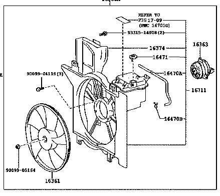 Дифузор у зборі Toyota Yaris х/б робот 1,3 2008 хетчбек 1.3 Бензин 