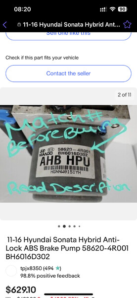 Блок управління ABS Hyundai Sonata 6  2012 2.4 Гибрид 