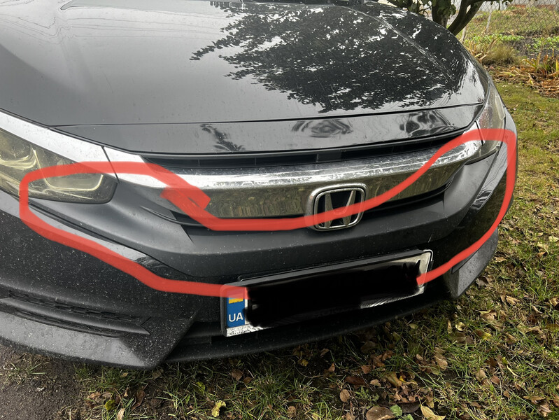 Вставка бампера переднего Honda Civic  2018 2.0 Бензин Сумы
