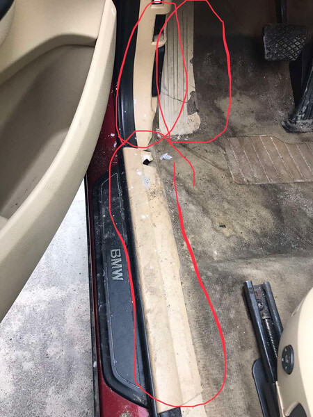 Порог пластиковый BMW X3 F25 универсал 2012 г.  2.0 л бензин Буча