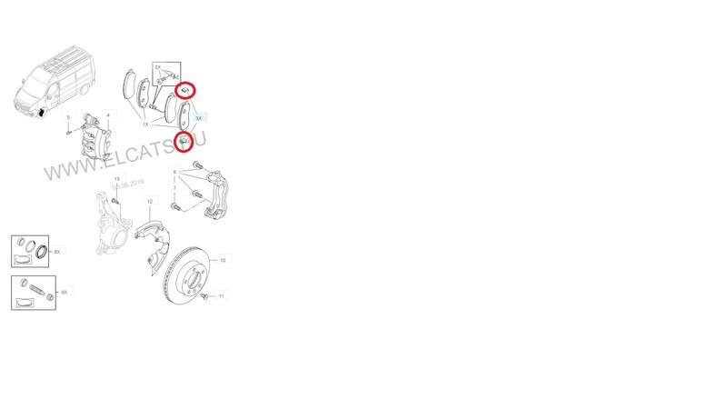 Пластина прижимная тормозніх колодок Renault Master  2011 2.3 Дизель Полтава