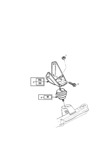 Кронштейн опори двигуна 684118   Opel Omega