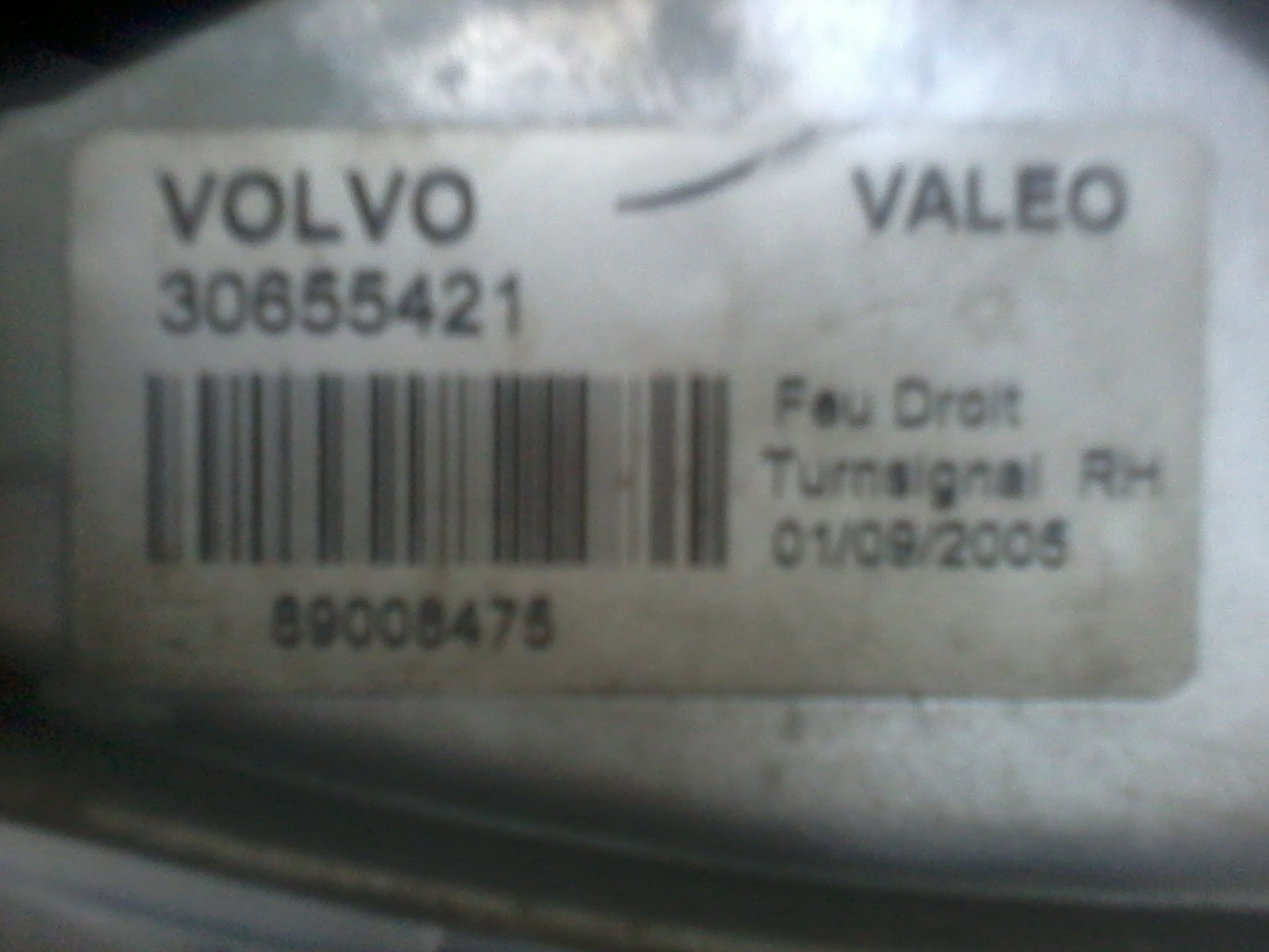 Ліхтар покажчика повороту Volvo S80  2005 2.4 Бензин 