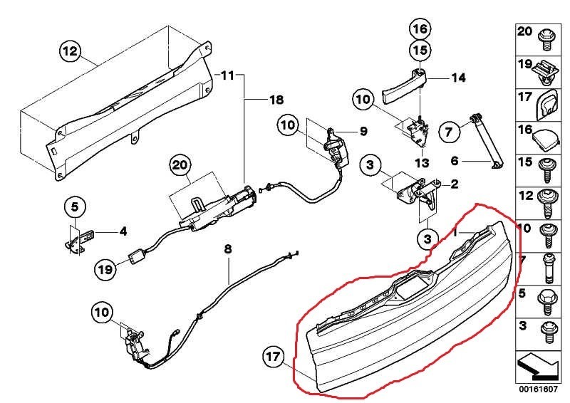 Крышка багажника 41627161677   BMW X5