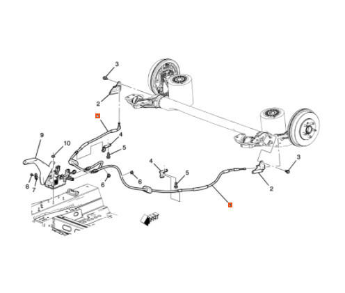 Трос ручника Chevrolet Cruze  2014 1.4 Бензин Кременчуг