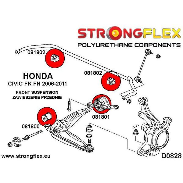 Сайлинблоки передніх ричагів Honda Jazz  2011 Миргород