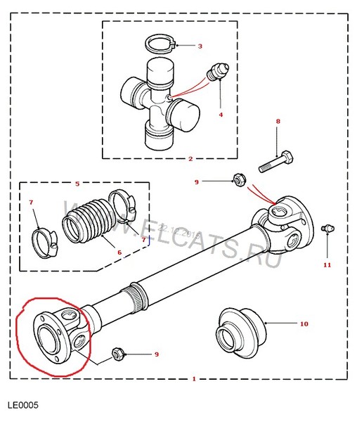 Фланцевая вилка карданного шарнира Land Rover Discovery 2  1997 2.5 Дизель Житомир