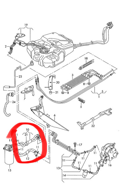 Топливные трубки Volkswagen Caddy 3  2007 1.9 Дизель Киев