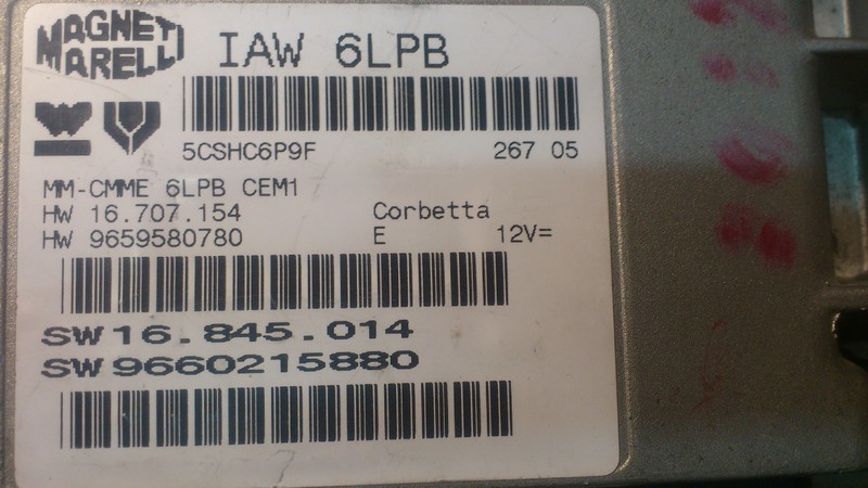 ЭБУ 9659580780   Peugeot 307, Peugeot 407
